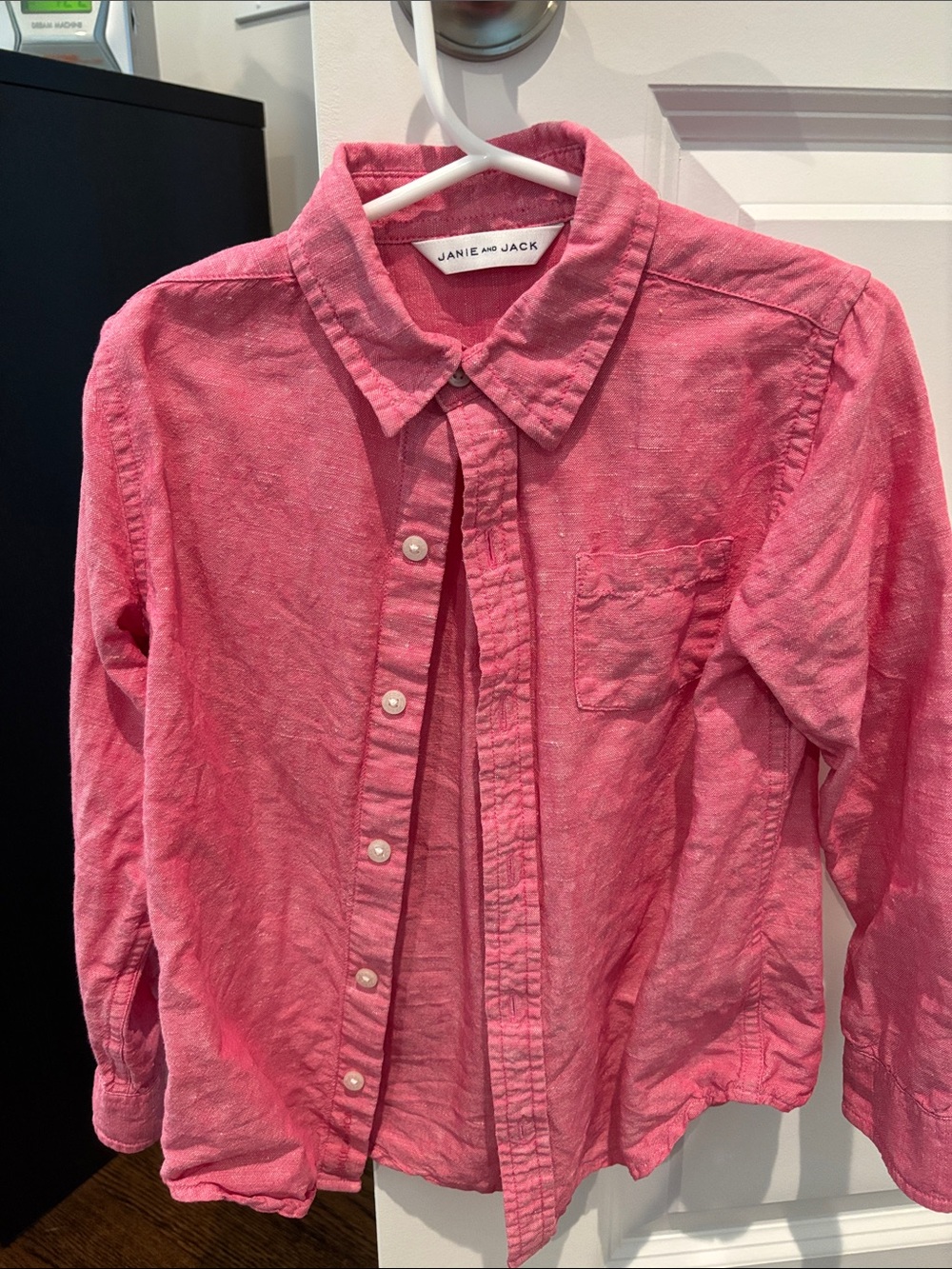 Janie and Jack Boy's Pink Button-Up Shirt